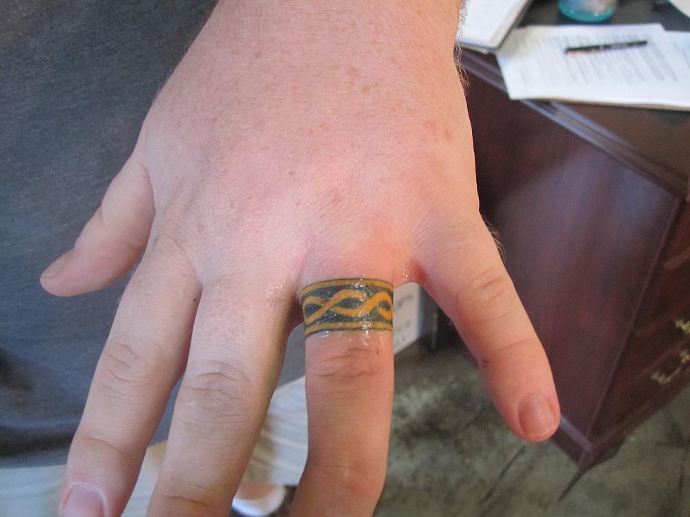 Ring Finger Tattoo Designs For Men 8